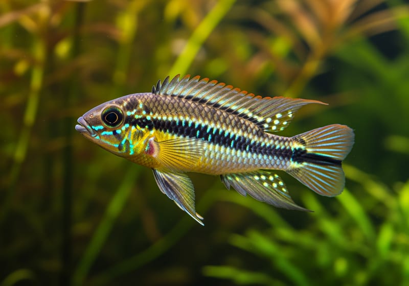 Agassiz's Dwarf Cichlid (Apistogramma agassizii) — female
