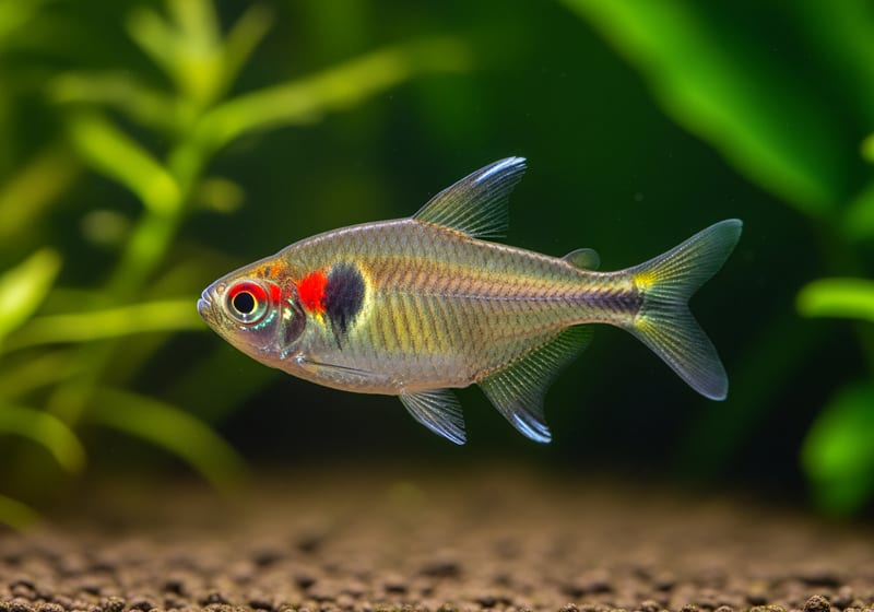 Bleeding Heart Tetra (Hyphessobrycon erythrostigma) — female
