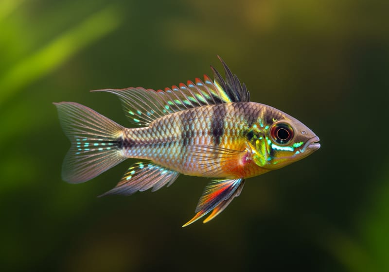 Bolivian Ram (Mikrogeophagus altispinosus) — female