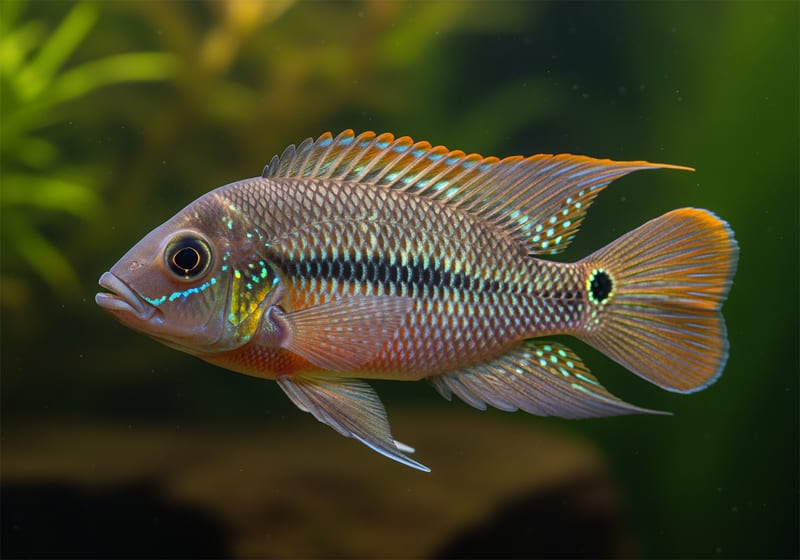 Convict Cichlid (Amatitlania nigrofasciata) — female