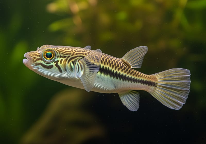 Dwarf Pufferfish (Carinotetraodon travancoricus) — female