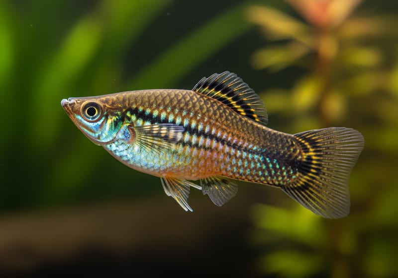 High-Fin Platy (Xiphophorus maculatus) — female