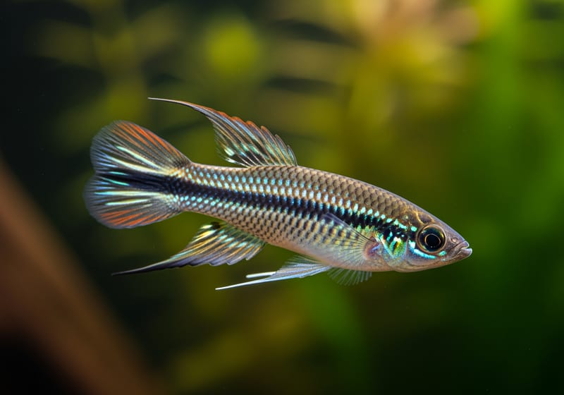 Lyretail Killifish (Aphyosemion australe) — female