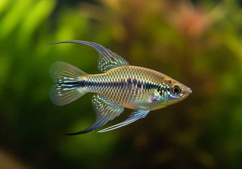Paradise Fish (Macropodus opercularis) — female