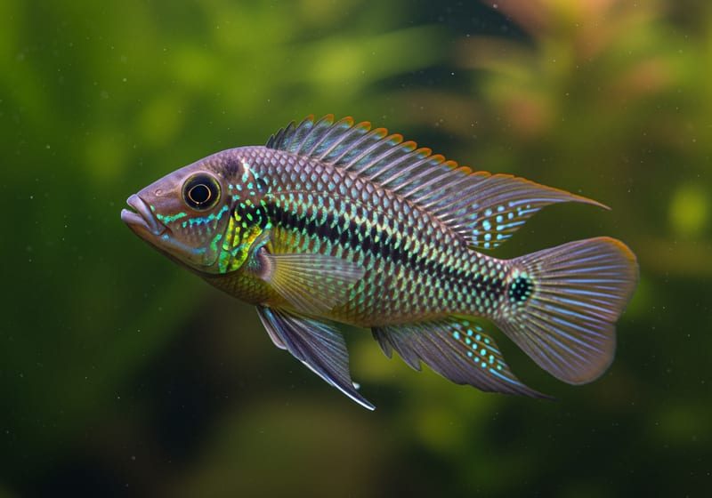 Peacock Cichlid (Aulonocara spp.) — female