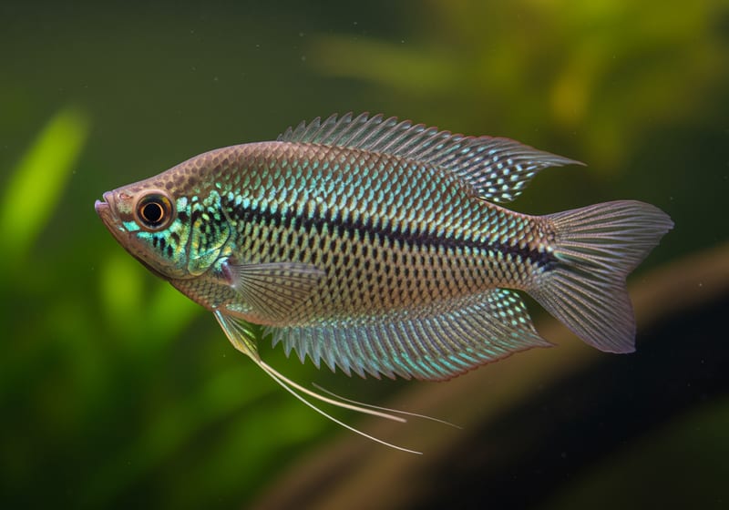 Pearl Gourami (Trichopodus leerii) — female