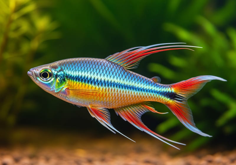 Threadfin Rainbowfish (Iriatherina werneri) — male