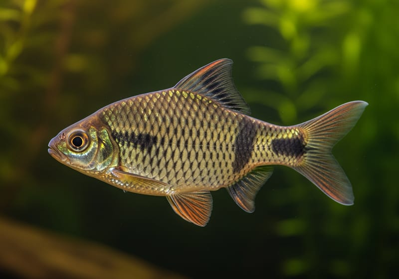 Tiger Barb (Puntigrus tetrazona) — female