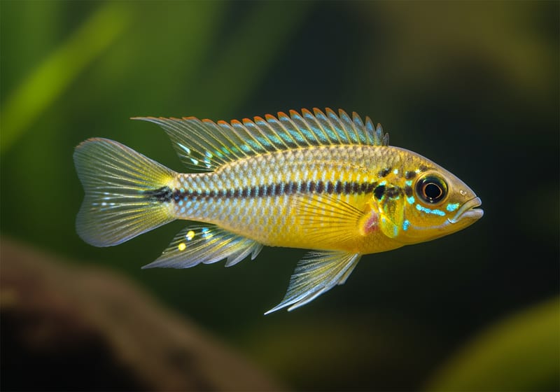 Yellow Dwarf Cichlid (Apistogramma borellii) — female