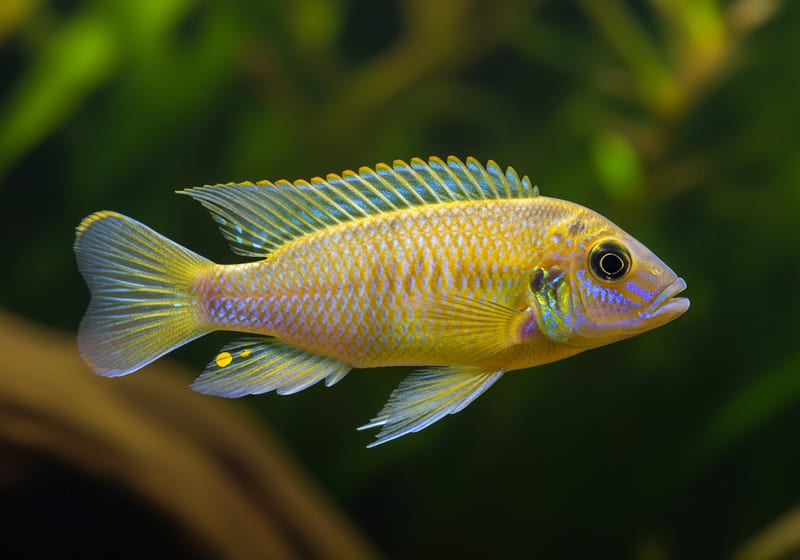 Yellow Lab Cichlid (Labidochromis caeruleus) — female
